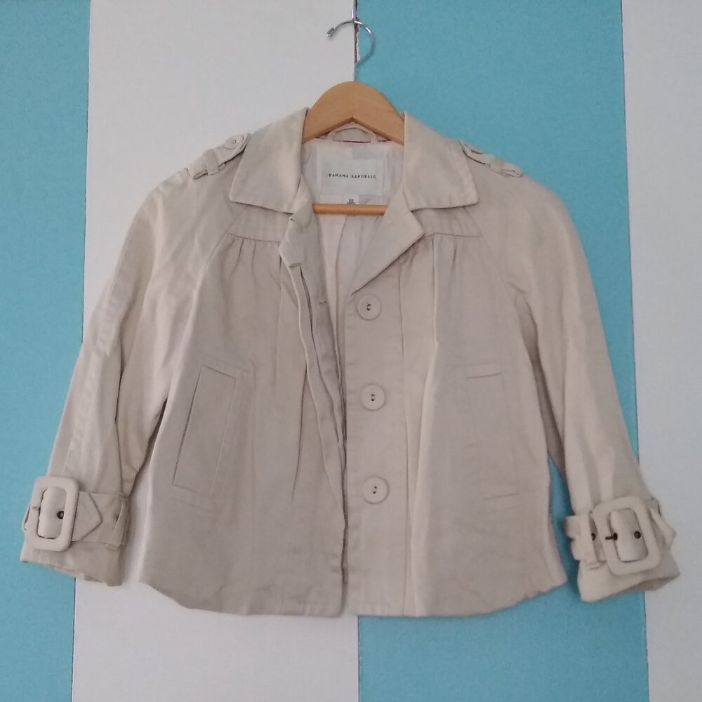Banana Republic Pea Coat Creme Ivory Jacket